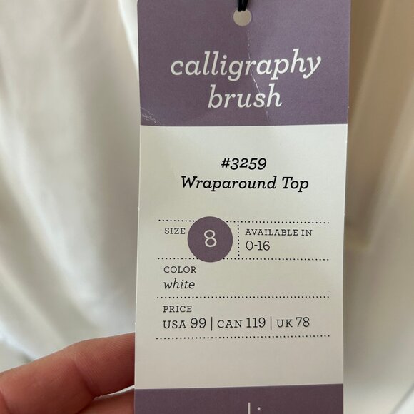 Cabi Ivory Sleeveless Wraparound Top Sz. 8 - Picture 6 of 6